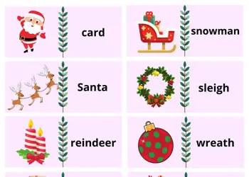 Christmas Dominoes Game With Words